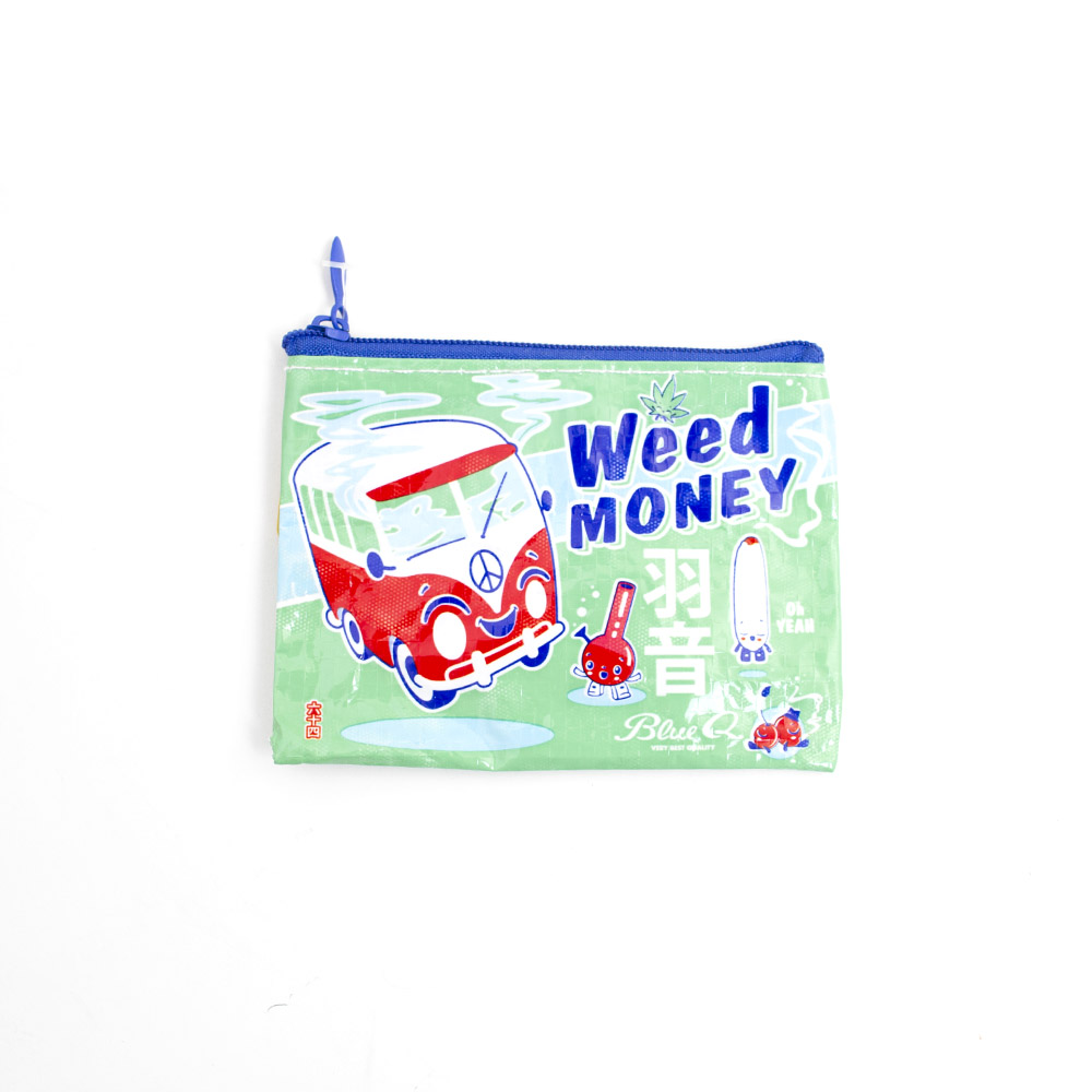 BlueQ, Coin Bag, 4"x3", Weed Money